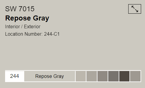 Repose Gray carpet swatch graphics